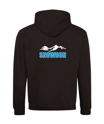 Snowdon House Varsity Hoodie Black & Sapphire Snr - Printable Promotions